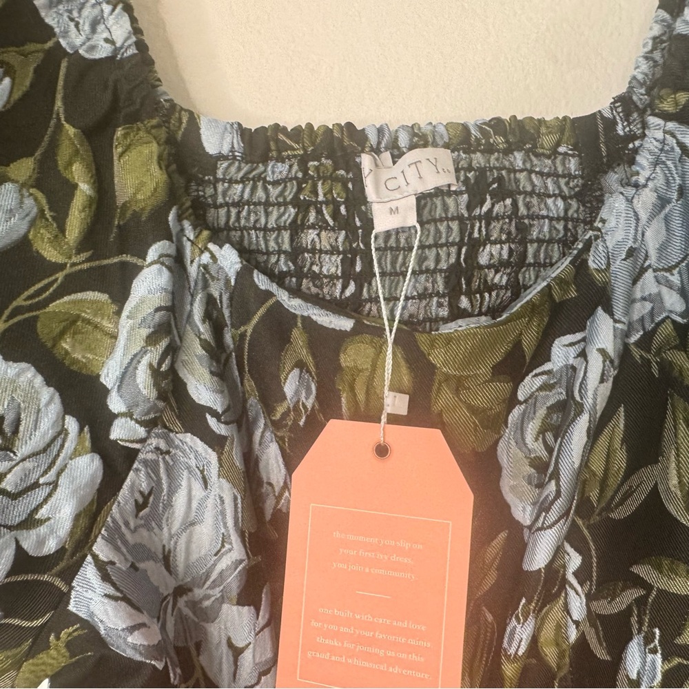 NWT Ivy City Co Floral Puff Sleeve Women Dress - Picture 4 of 11